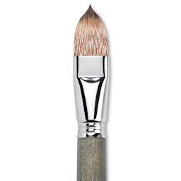 Escoda Tadami Synthetic Mongoose Brush - Filbert, Short Handle, Size 24 close up