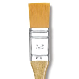 Escoda Barroco Toray Gold Synthetic Brush - Mottler, Size 9 close up