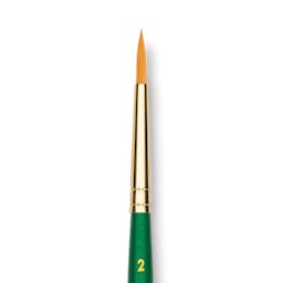 Princeton Good Synthetic Golden Taklon Brush - Round, Short Handle, Size 2