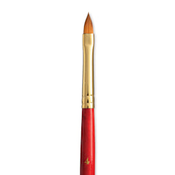 Princeton Heritage Sable Brush - Cat’s Tongue, Short Handle, Size 4 close up