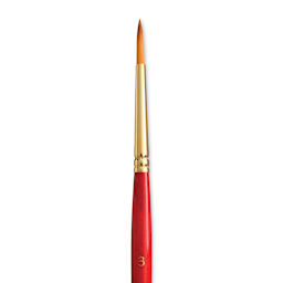 Princeton Heritage Sable Brush - Round, Short Handle, Size 3 close up