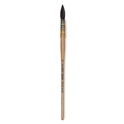 Isabey Original Siberian Blue Squirrel Brush - Quill Mop, Short Handle, Size 0