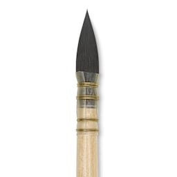 Isabey Original Siberian Blue Squirrel Brush - Quill Mop, Short Handle, Size 2 (Close-up)