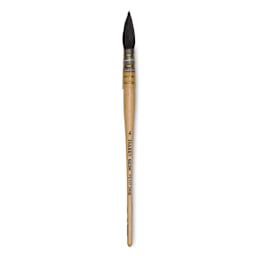 Isabey Original Siberian Blue Squirrel Brush - Quill Mop, Short Handle, Size 4
