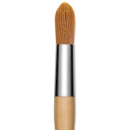 Blick Mega Golden Taklon Brush - Mega Round, Short Handle, Size 50, close up