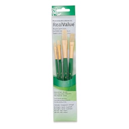 Princeton Real Value Brush Set - 9112, Bristle, Short Handle, Set of 4