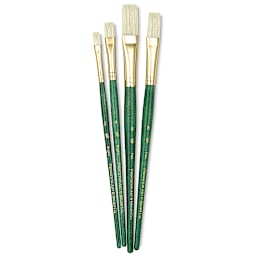 Princeton Real Value Brush Set - 9112, Bristle, Short Handle, Set of 4