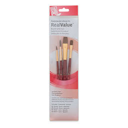 Princeton Real Value Brush Set - 9121, Synthetic Pony, Short Handle, Set of 4