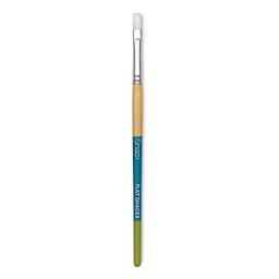 Princeton Snap! White Taklon Brush - Flat Shader, Short Handle, Size 6