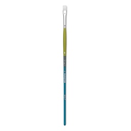 Princeton Snap! White Taklon Brush - Bright, Long Handle, Size 4