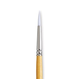 Princeton Snap! White Taklon Brush - Round, Short Handle, Size 4