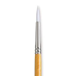 Princeton Snap! White Taklon Brush - Round, Short Handle, Size 6