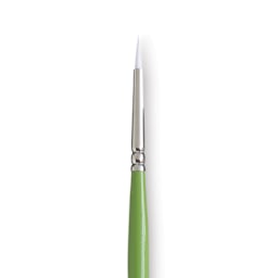 Princeton Snap! White Taklon Brush - Round, Long Handle, Size 0