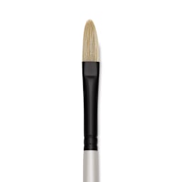 Robert Simmons Simply Simmons Chungking Hog Bristle Brush - Filbert, Long Handle, Size 4 close up