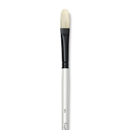 Robert Simmons Simply Simmons Chungking Hog Bristle Brush - Filbert, Long Handle, Size 6