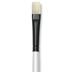Robert Simmons Simply Simmons Chungking Hog Bristle Brush - Bright, Long Handle, Size 6 close up