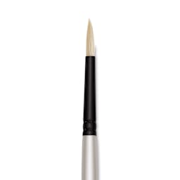Robert Simmons Simply Simmons Chungking Hog Bristle Brush - Round, Long Handle, Size 2 close up