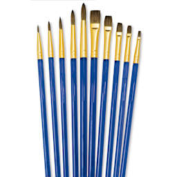Royal Langnickel Classroom Assortment - Set of 30, showing each brush type and size