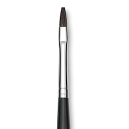 Da Vinci Casaneo Synthetic Squirrel Watercolor Brush - Flat, Size 2, Short Handle, Synthetic, close up