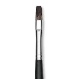 Da Vinci Casaneo Synthetic Squirrel Watercolor Brush - Flat, Size 6, Short Handle, Synthetic, close up