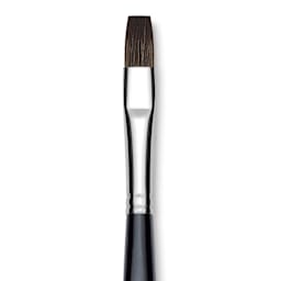 Da Vinci Casaneo Synthetic Squirrel Watercolor Brush - Flat, Size 8, Short Handle, Synthetic, close up