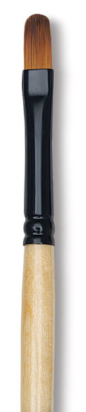 Dynasty Black Gold Brush - Filbert, Short Handle