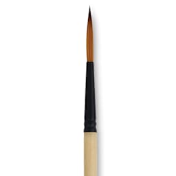 Dynasty Black Gold Brush - Script, Short Handle, Size 4 close up
