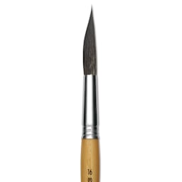 Escoda Squirrel Hair Ceramic Brush - Round Slanting, Size 16 close up