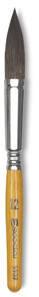 Escoda Squirrel Hair Ceramic Brushes - Full Body Oval brush upright
