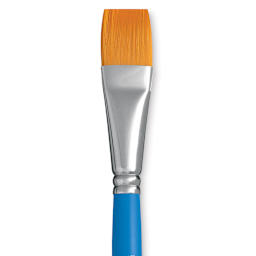 Princeton Select Synthetic Brush - Flat Wash, Short Handle, Size 3/4" close up