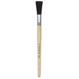 Dynasty Red-Letter Black Bristle Brush - Oval Sash, Long Handle, Size 2