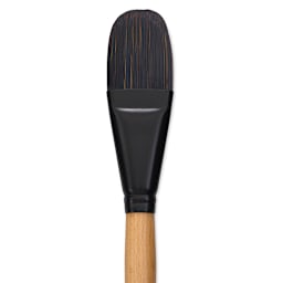 Princeton Catalyst Polytip Bristle Brush - Filbert, Long Handle, Size 20 close up