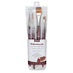 Princeton Velvetouch Series 3950 Synthetic Brushes - Set of 4, front of packaging