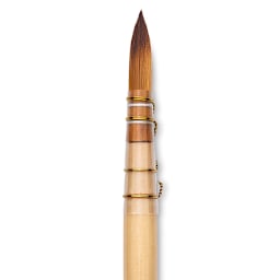 Dynasty Black Gold Short Handle Brush - Quill, Size 2 close up