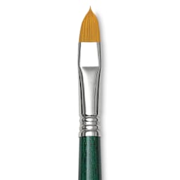 Escoda Barroco Toray Gold Synthetic Brush - Filbert "Cat's Tongue", Long Handle, Size 24