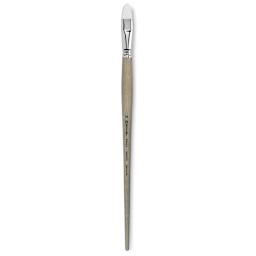 Escoda Perla Toray White Synthetic Brush - Bright, Long Handle, Size 16