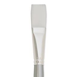 Silver Brush Silverwhite Synthetic Brush - Flat, Long Handle, Size 12 close up