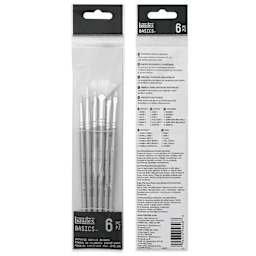 Liquitex Basics Synthetic Brushes - Set of 6, packaging
