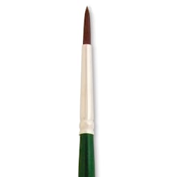 Silver Brush Ruby Satin Synthetic Brush - Round, Size 2, Long Handle close-up