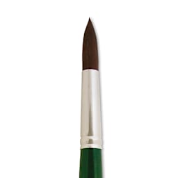 Silver Brush Ruby Satin Synthetic Brush - Round, Long Handle, Size 10 close-up