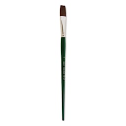 Silver Brush Ruby Satin Synthetic Brush - Flat, Size 10, Long Handle