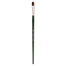Silver Brush Ruby Satin Synthetic Brush - Filbert, Size 6, Long Handle