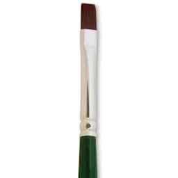 Silver Brush Ruby Satin Synthetic Brush - Bright, Size 2, Long Handle close-up