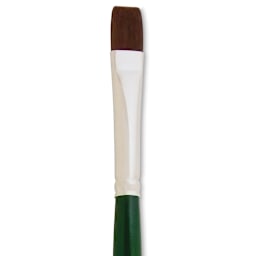 Silver Brush Ruby Satin Synthetic Brush - Bright, Size 6, Long Handle close-up