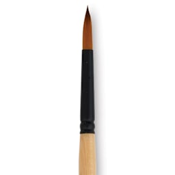 Dynasty Black Gold Brush - Round, Long Handle, Size 4 close up