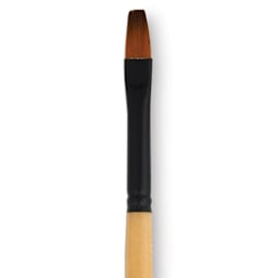 Dynasty Black Gold Brush - Bright, Long Handle, Size 3 close up