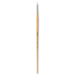 Escoda Clasico Chungking White Bristle Brush - Long Filbert, Long Handle, Size 4