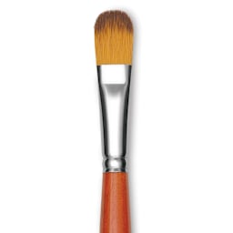 Raphael Golden Kaerell Brush - Filbert, Long Handle, Size 14, close-up