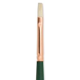 Silver Brush Grand Prix Super Brush - Flat, Long Handle, Size 0 close up