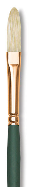 Silver Brush Grand Prix Super Brush - Extra Long Filbert, Long Handle, Size 4 close up